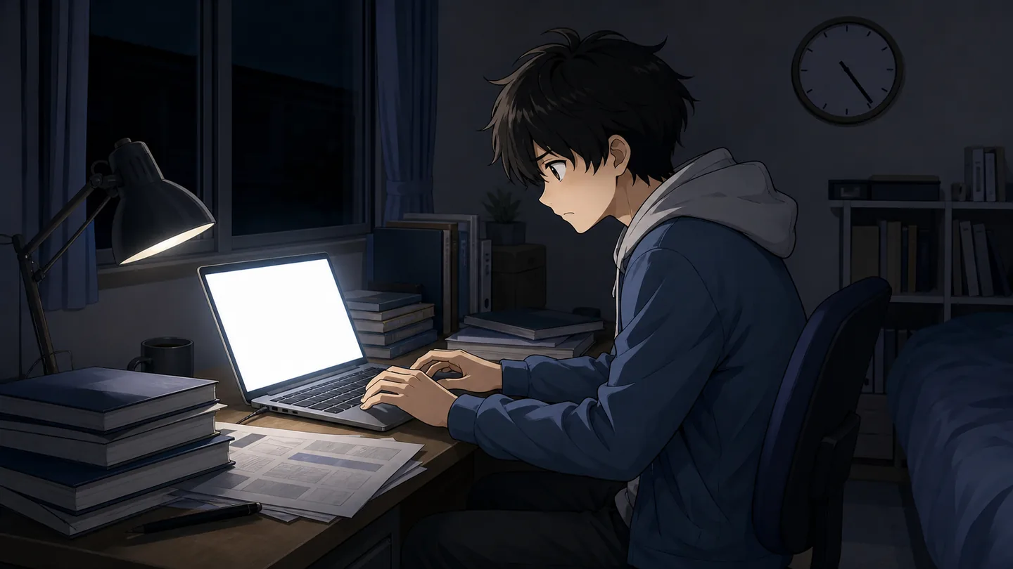 天才のやり方をそのまま真似して、締切前夜に何も出せずに固まっている学生
