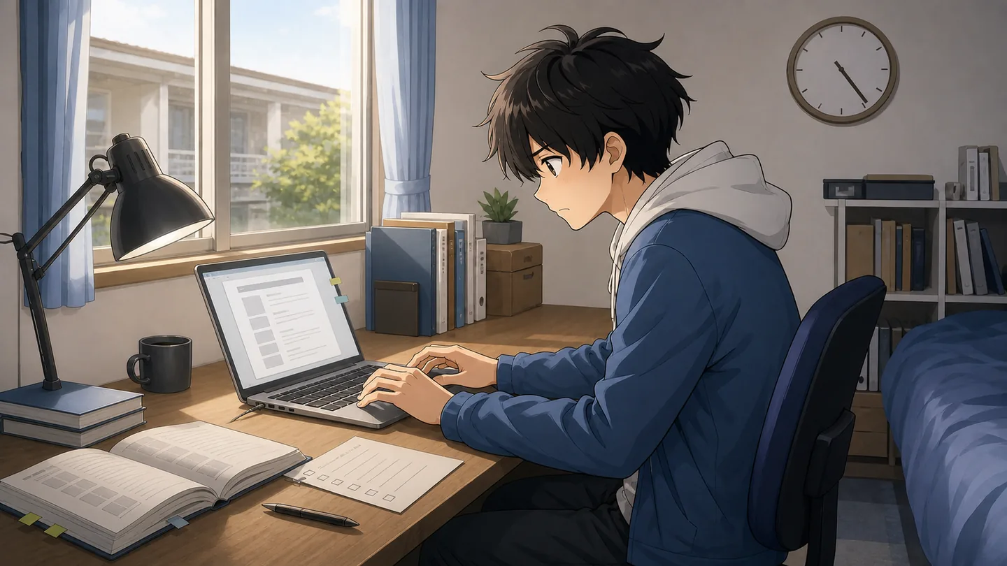 自分の作り方に合わせて予定と手順を組み替えたことで、ようやく手が動き始めた学生