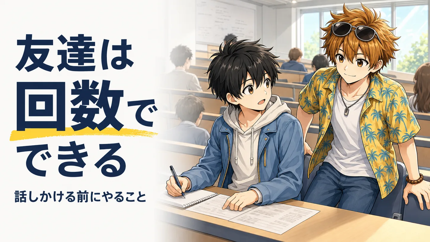 大教室で、前回と同じあたりの席に座った学生の隣に、見覚えのある学生が座ろうとしている